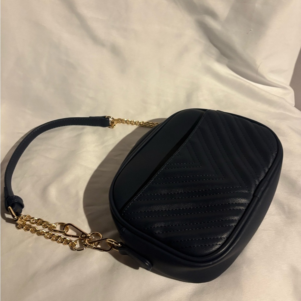 Lola Mae Quilted Blue Shoulder Bag